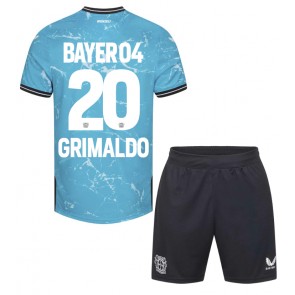 Bayer Leverkusen Alejandro Grimaldo #20 Replika Babytøj Tredje sæt Børn 2023-24 Kortærmet (+ Korte bukser)